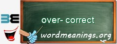 WordMeaning blackboard for over-correct